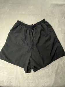 Pantalones Cortos ASICS Para Hombre L Negros Vintage Nylon Supplex Hechos en EE. UU. - Imagen 1 de 9
