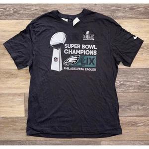 Neu mit Etikett Philadelphia Eagles Nike Super Bowl LIX Champions T-Shirt für Herren - schwarz - XL - Bild 1 von 6