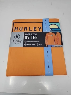 Мужская гибридная эластичная ультрафиолетовая футболка Hurley Sunny Side без бирок L Nectarine - Изображение 1 из 4