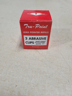Vintage NOS Tru-Point Lead Pointer Refill (3) Abrasive Cups For Model D - Image 1 of 4