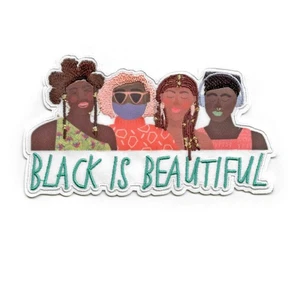 Black is Beautiful Patch starke feminine Frauen bestickt Bügelbild - Bild 1 von 2