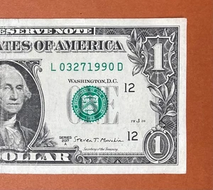 March 27, 1990 (L 03271990 D) Birthday Note $1 One Dollar Bill ` - Picture 1 of 3