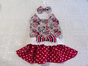 pet dog cheer dress,Alabama Crimson Tide, mascot, MEDIUM*(read size details) - Picture 1 of 7