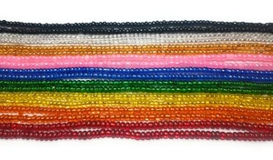 Glossy Glass Waist Beads, 42-Inch Tie-On Belly Beads Strand - Picture 1 of 20