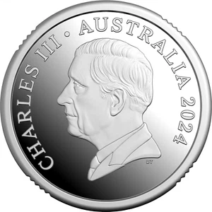 2024 AUSTRALIA $2 FINE SILVER PROOF TWO DOLLAR IN CAPSULE - Picture 1 of 2