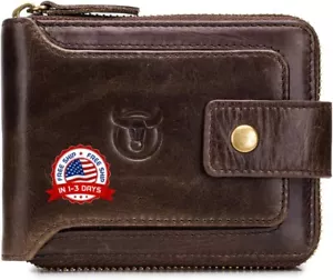 Herren Geldbörse Leder Geldbörsen Männer minimalistisch dünn RFID-Sperre für US - Bild 1 von 8