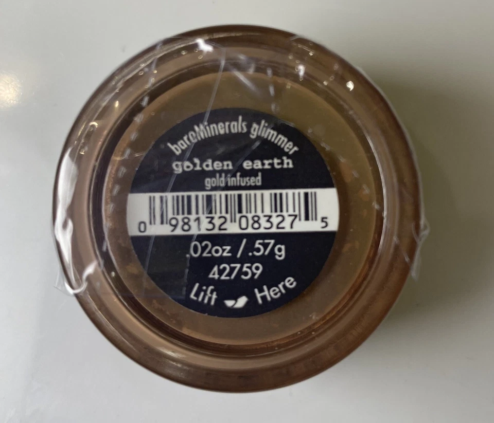 bareMinerals Escentuals Glimmer ~GOLDEN EARTH ~ ~New~.57g ~DISCONTINUED~ - Image 1 of 1