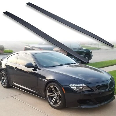 FYRALIP Matte Black Side Skirt Extension Rocker Panel Lip For BMW M6 E63 E64 — 第 1/4 张图片