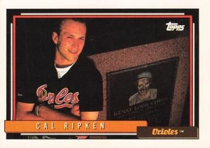Topps #40a 1992 Cal Ripken Gold Winners código de impresión A* - Imagen 1 de 2