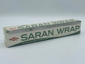 Vintage Saran Wrap DOW 1959 ungeöffnet 25 Fuß Rolle NOS Plastikfolie UNGLAUBLICH SELTEN - Bild 1 von 11