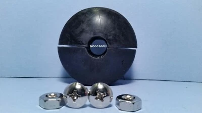 Air Compressor Hose Reel Bolt On Rubber Stopper Stop Clamp 3/8" Inch Hose O.D. - Image 1 of 4