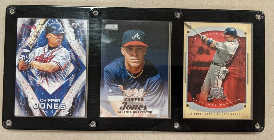 CHIPPER JONES 3 CARD PLAQUE ATLANTA BRAVES  - Image 1 of 1