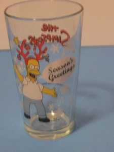 The Simpsons Christmas Holiday Pint Glas SEASON'S GREETINGS Homer - Bild 1 von 4