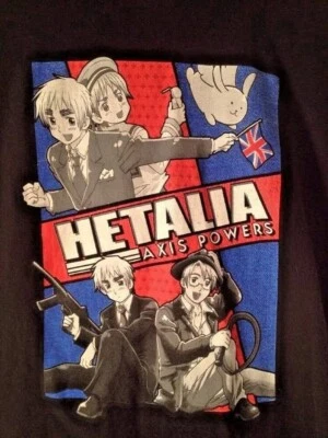 Tshirt Manga Medium Hetalia Axis Powers 2008 Black Anime Shirt SS0332 - Image 1 of 3