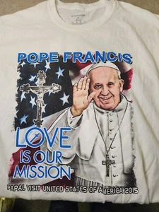 Pope Francis Love Is Our Mission Usa Tour T Shirt Xl - Picture 1 of 9