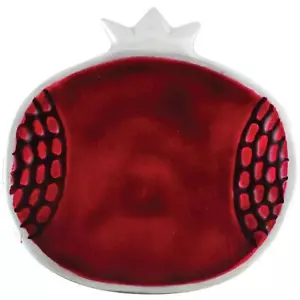 RIMOM SHAPED Rosh Hashaná Servidor PLATE Judaica Regalo de vacaciones judías - Imagen 1 de 6