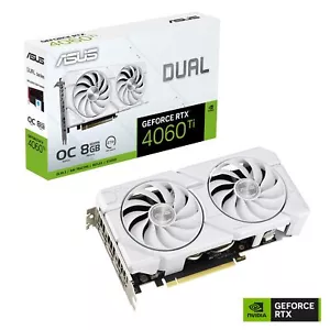 ASUS Dual GeForce RTX 4060 Ti EVO White OC 2565 MHz 8GB GDDR6 Graphics Card - Picture 1 of 11