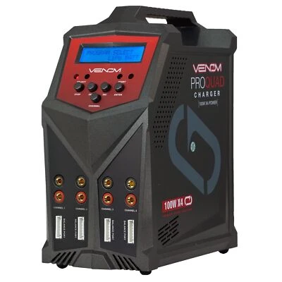 Venom Pro Quad 100W 7A 4-Port AC/DC LiPo, LiHV & NiMH Battery Balance Charger - Image 1 of 4