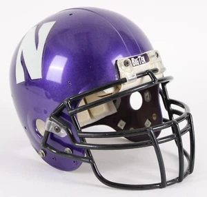 Vintage 1990s Northwestern Wildcats Game Used Worn Football Helmet BIG 10 No. 97 - Picture 1 of 4