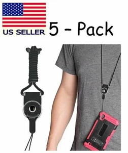 Universal 5 x Pack Detachable Neck Lanyard Cell Phone Keys ID Card Badges Key - Picture 1 of 9