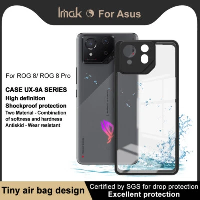 IMAK For Asus ROG Phone 8 Pro Luxury Soft Frame Bottom Plate Air Bag Case Cover - Image 1 of 4