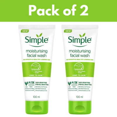 Lavado facial hidratante Simple Kind To Skin 100 % sin jabón 100 ml Foto 1 de 4