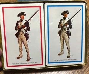 Vintage Playing Cards Continental Insurance Company Soldier Militia Redislip - Picture 1 of 4