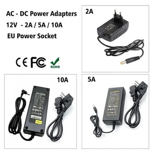 Fuente de alimentación DC12V 2A -10A fuente de alimentación transformador controlador para tira LED SMD RGB - Imagen 1 de 31