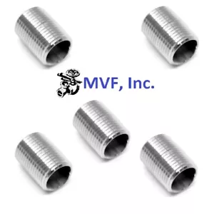 1/4" X Close NPT Pipe Nipple S/40 STD 304/L Stainless (5-Pack) SN2020011***(x5) - Picture 1 of 6