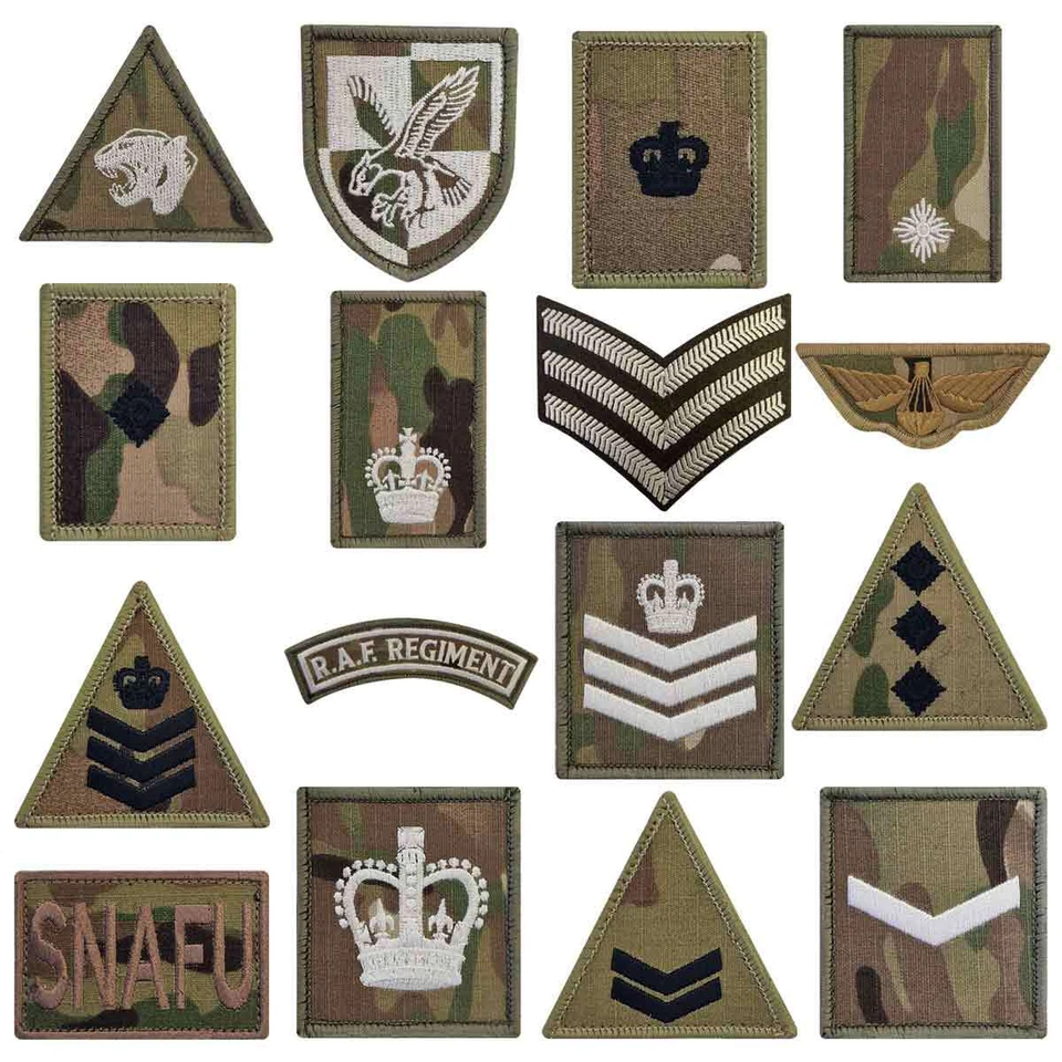 Military Rank Blanking Patch Army Cadet MTP Camo Hook and Loop Cotton Uniform - Image 1 of 1