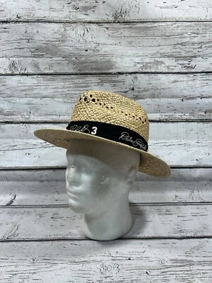 VTG Dale Earnhardt #3 1990s Wide Brim Straw Hat Nascar Racing Made In USA - OS — 第 1/4 张图片