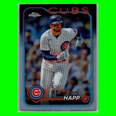 2024 Topps Chrome | Ian Happ #184 Refractor Chicago Cubs Baseball Card - Image 1 of 2