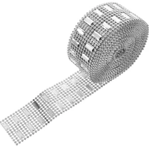 1 Roll Shiny Glitter DIY Rhinestone Ribbon Trim Craft Rhinestone - Picture 1 of 12