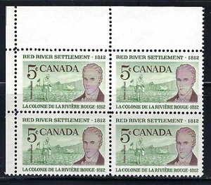 CANADA - SCOTT 397 - VFNH - UL BLANK CORNER BLOCK - RED RIVER SETTLEMENT - 1962 - Picture 1 of 1