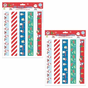 400 Christmas Paper Chain 5 Different Printed Design With Sticky Tab Xmas Decor - Picture 1 of 10
