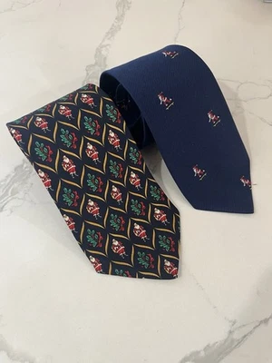 Corbatas de Papá Noel de seda de Navidad Brooks Brothers 2 para 1, 1 Papá Noel en monopatín Repp Foto 1 de 4