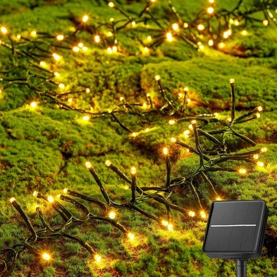 Solar Christmas Lights Outdoor Waterproof 66FT 200 LED Solar Fairy Lights Garden - Image 1 of 4