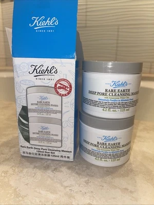 New With Box Kiehl's Rare Earth Deep Pore Cleansing Masque Duo 2 Piece Set - Image 1 of 4