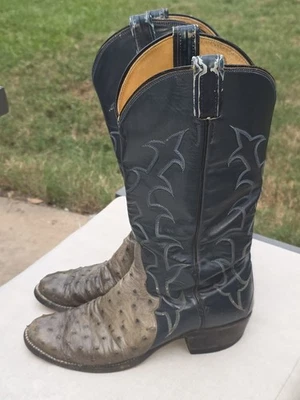 Botas vaqueras TONY LAMA El Rey 8B EXÓTICAS pluma completa avestruz para mujer Foto 1 de 4