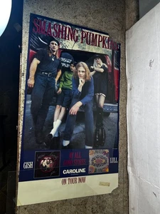 Smashing Pumpkins Concert Tour Poster Original Blue Good Store Rip Corner  - Picture 1 of 6