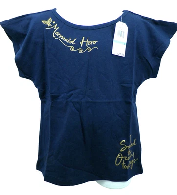 Camiseta de Héroe Sirena para Niñas Cuello Redondo Camiseta Azul Marino Talla 5 Foto 1 de 4