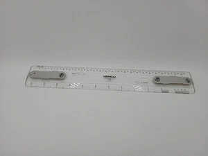 Vintage Vemco P-38 13" In Metal Clear Drafting Machine Scale 1/2 & 1, 1/8 & 1/4 - Picture 1 of 4