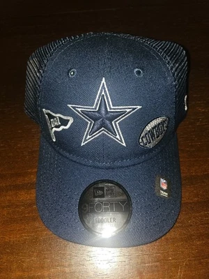 New Era 9Forty Niño Pequeño Ajustable Dallas Cowboys Gorra con Correa Gorra de Malla Azul Foto 1 de 4