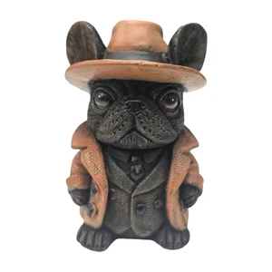 Small Gentleman Dog Figurine Tabletop Ornament For Indoor and Outdoor Space Gift - Picture 1 of 8