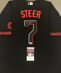 Spencer Steer Cincinnati Reds Sighed Autographed Jersey JSA COA Certified - Picture 1 of 3