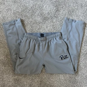 Pantaloni Pittsburgh Panthers uomo grandi grigi NCAA calcio Nike Dri Fit cerniera - Foto 1 di 9