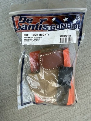 De Santis Gunhide Sof-Tuck IWB Holster Adjustable Cant 106 D6 Suede Leather  - Image 1 of 4