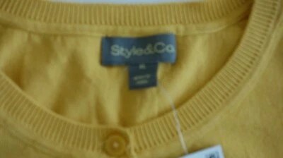 Cardigã/suéter feminino Style&CO cor mostarda GG novo - Imagem 1 de 4