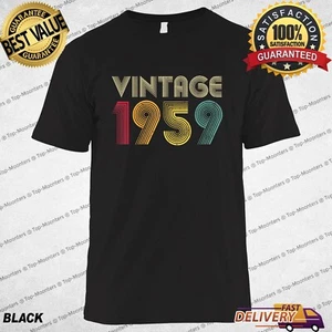 Vintage 1959 65th Birthday Gift T-Shirt for 65 Years Old Men and Women - Picture 1 of 9