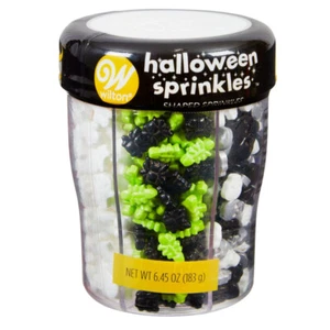 Halloween Shapes 6 Sprinkles Mix Wilton 6.45 oz Bat Ghost Spider JOL Hat - Picture 1 of 5